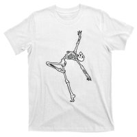 Dancing Skeleton Halloween Ballet Dance Pose T-Shirt