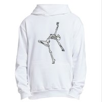 Dancing Skeleton Halloween Ballet Dance Pose Urban Pullover Hoodie