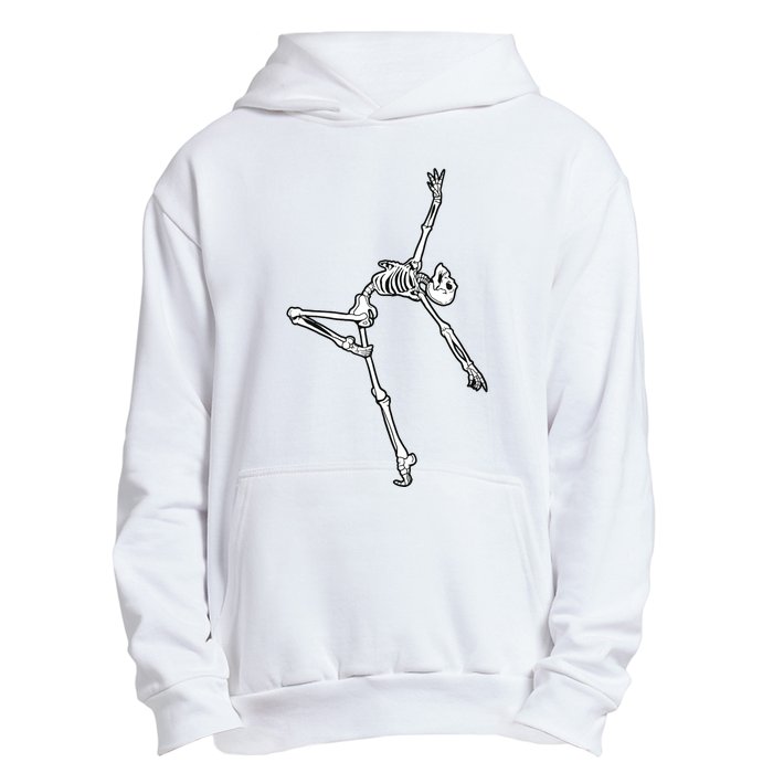 Dancing Skeleton Halloween Ballet Dance Pose Urban Pullover Hoodie