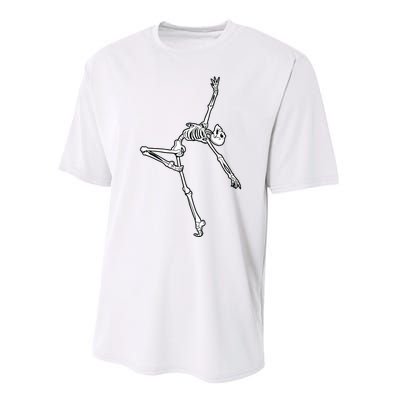 Dancing Skeleton Halloween Ballet Dance Pose Performance Sprint T-Shirt