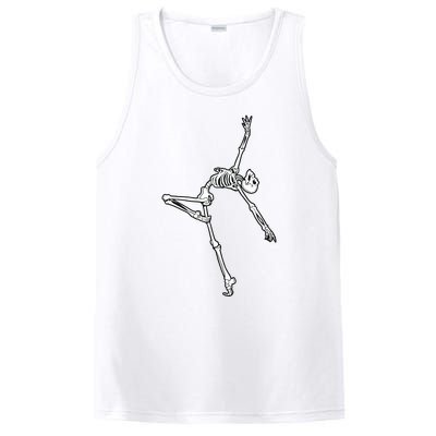 Dancing Skeleton Halloween Ballet Dance Pose PosiCharge Competitor Tank