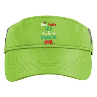 Dear Santa Hes The Naughty One Christmas Holiday Season Adult Drive Performance Visor