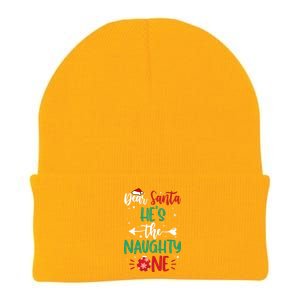 Dear Santa Hes The Naughty One Christmas Holiday Season Knit Cap Winter Beanie