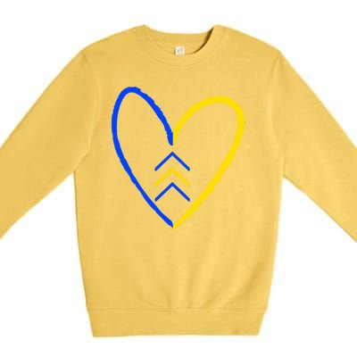 Down Syndrome Heart Arrow Premium Crewneck Sweatshirt