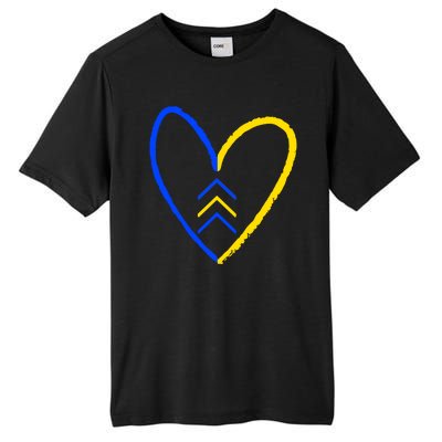 Down Syndrome Heart Arrow Tall Fusion ChromaSoft Performance T-Shirt