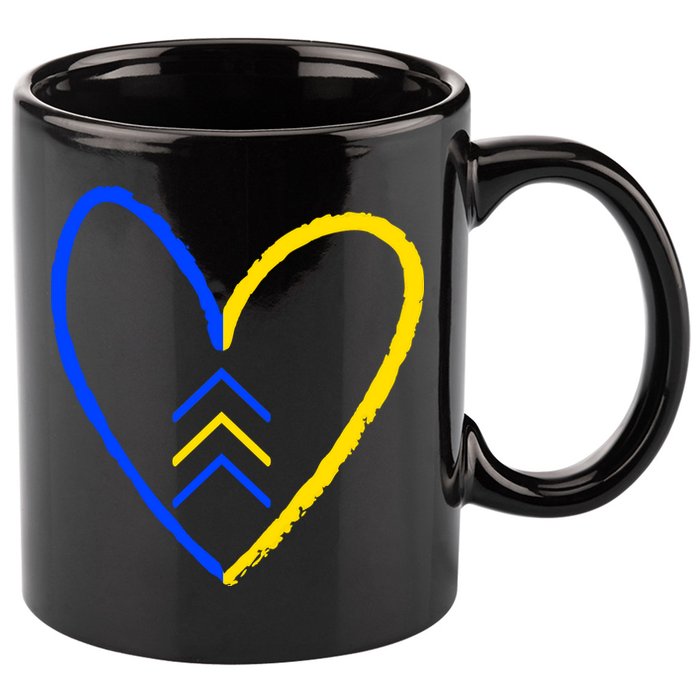 Down Syndrome Heart Arrow 11oz C Handle Ceramic Mug
