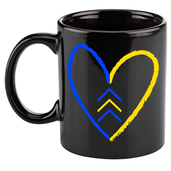 Down Syndrome Heart Arrow 11oz C Handle Ceramic Mug