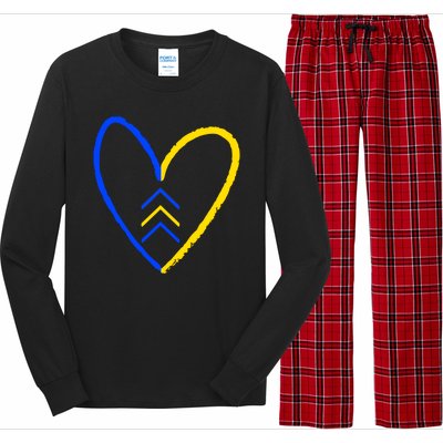 Down Syndrome Heart Arrow Long Sleeve Pajama Set