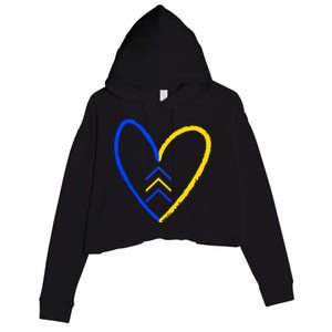 Down Syndrome Heart Arrow Crop Fleece Hoodie