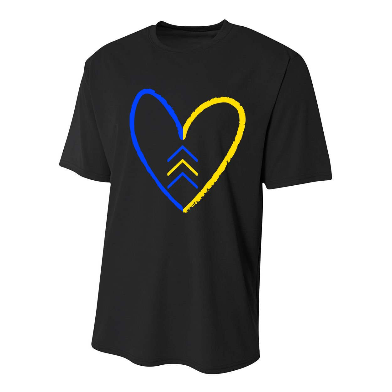Down Syndrome Heart Arrow Youth Performance Sprint T-Shirt
