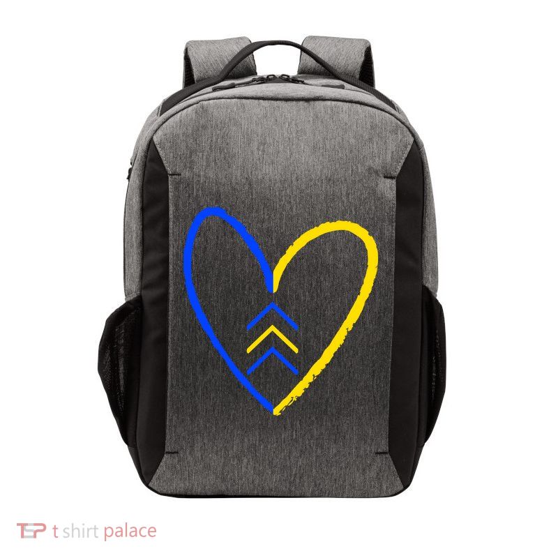 Down Syndrome Heart Arrow Vector Backpack