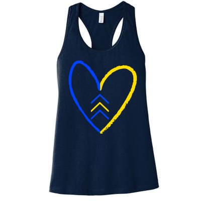 Down Syndrome Heart Arrow Women's Racerback Tank