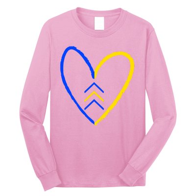 Down Syndrome Heart Arrow Long Sleeve Shirt