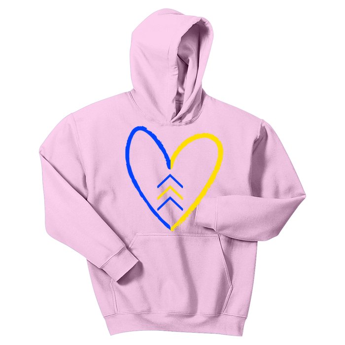 Down Syndrome Heart Arrow Kids Hoodie