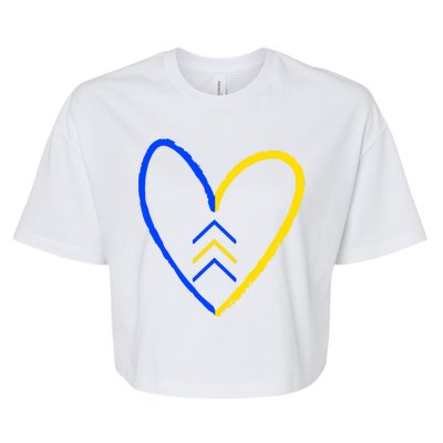 Down Syndrome Heart Arrow Bella+Canvas Jersey Crop Tee