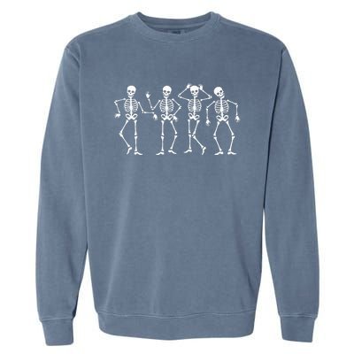 Dancing Skeletons Halloween Dance Challenge Garment-Dyed Sweatshirt