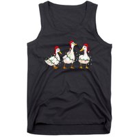 Duck Santa Hat Christmas Lights Silly Goose Xmas  Tank Top