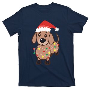 Dachshund Santa Hat Christmas T-Shirt