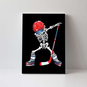 Dabbing Skeleton Hockey Halloween Costume Gift Boy Canvas