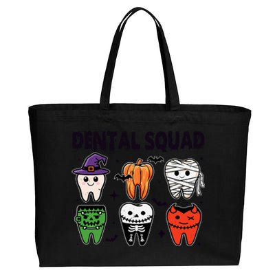 Dental Squad Halloween Cute Spooky Teeth Costume Dentist Cotton Canvas Jumbo Tote