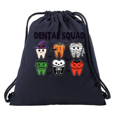 Dental Squad Halloween Cute Spooky Teeth Costume Dentist Drawstring Bag