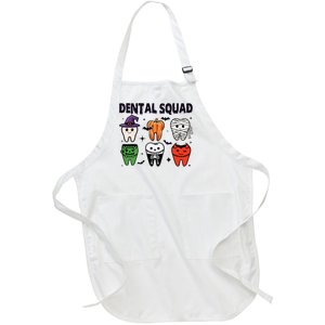 Dental Squad Halloween Cute Spooky Teeth Costume Dentist Full-Length Apron With Pockets