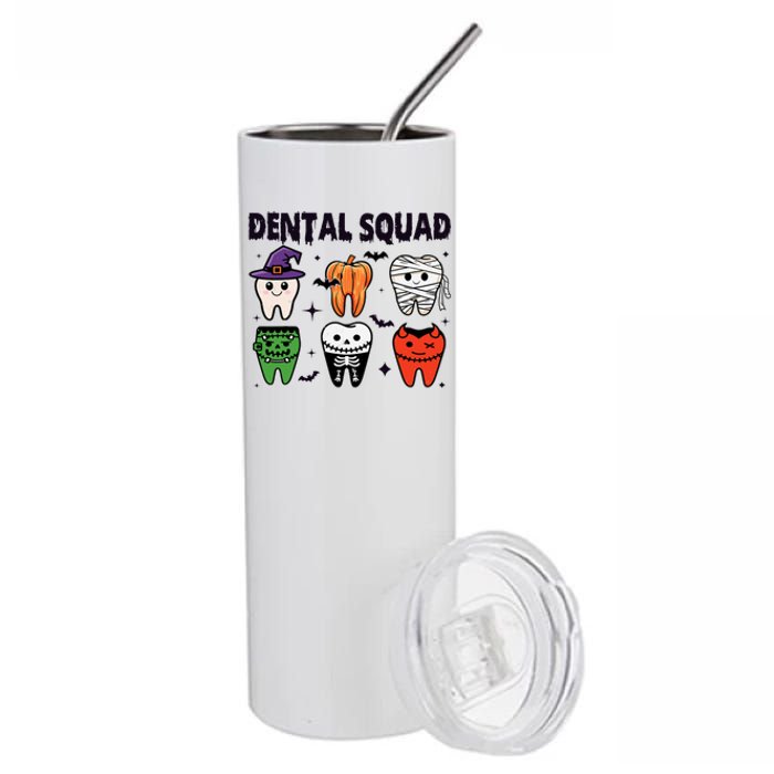 Dental Squad Halloween Cute Spooky Teeth Costume Dentist Stainless Steel Tumbler