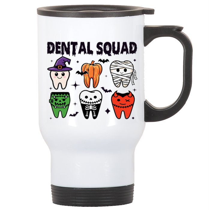 Dental Squad Halloween Cute Spooky Teeth Costume Dentist Stainless Steel Travel Mug