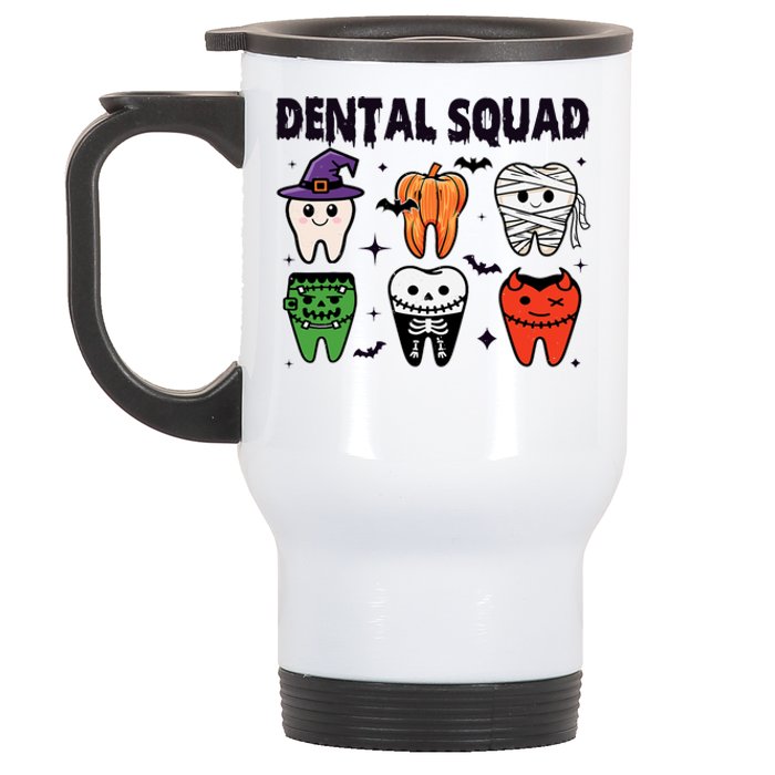 Dental Squad Halloween Cute Spooky Teeth Costume Dentist Stainless Steel Travel Mug