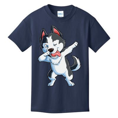 Dabbing Siberian Husky Dog Lover Dab Funny Gifts Kids T-Shirt