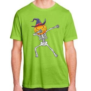 Dabbing Skeleton Halloween Pumpkin Cute Gift Adult ChromaSoft Performance T-Shirt