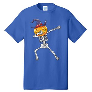 Dabbing Skeleton Halloween Pumpkin Cute Gift Tall T-Shirt