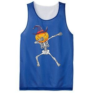 Dabbing Skeleton Halloween Pumpkin Cute Gift Mesh Reversible Basketball Jersey Tank