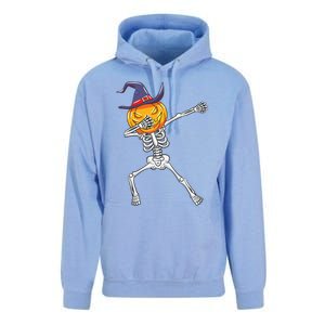 Dabbing Skeleton Halloween Pumpkin Cute Gift Unisex Surf Hoodie