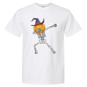 Dabbing Skeleton Halloween Pumpkin Cute Gift Garment-Dyed Heavyweight T-Shirt