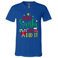 Dear Santa He Did It Family Matching Outfit Dear Santa Gift V-Neck T-Shirt