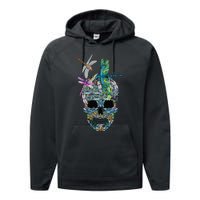 Dragonfly Skull Halloween Costume Fun and Unique Family Outfit Performance Fleece Hoodie