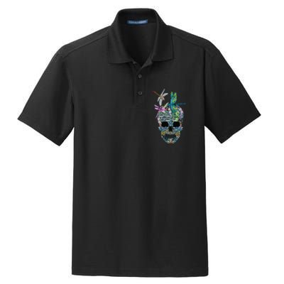 Dragonfly Skull Halloween Costume Fun and Unique Family Outfit Dry Zone Grid Polo