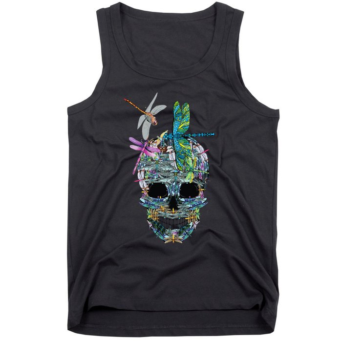 Dragonfly Skull Halloween Costume Fun and Unique Family Outfit Tank Top