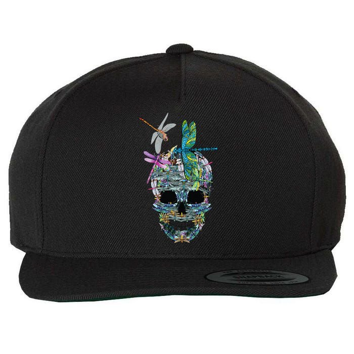 Dragonfly Skull Halloween Costume Fun and Unique Family Outfit Wool Snapback Cap