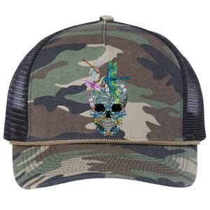 Dragonfly Skull Halloween Costume Fun and Unique Family Outfit Retro Rope Trucker Hat Cap