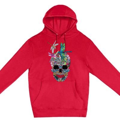 Dragonfly Skull Halloween Costume Fun and Unique Family Outfit Premium Pullover Hoodie