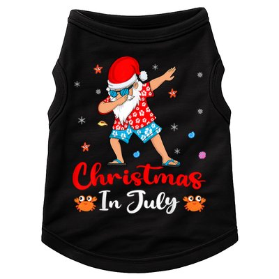 Dabbing Santa Hawaiian Xmas Summer Christmas In July Doggie Tank