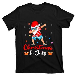 Dabbing Santa Hawaiian Xmas Summer Christmas In July T-Shirt