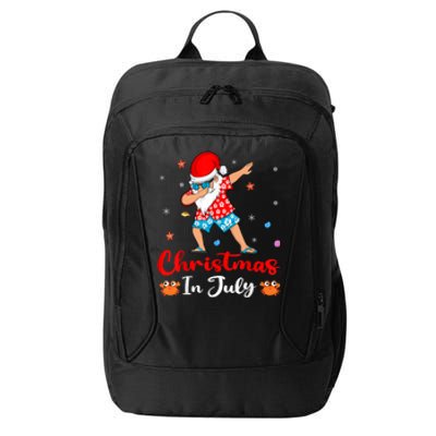 Dabbing Santa Hawaiian Xmas Summer Christmas In July City Backpack