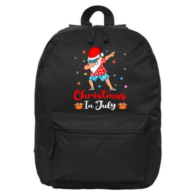 Dabbing Santa Hawaiian Xmas Summer Christmas In July 16 in Basic Backpack