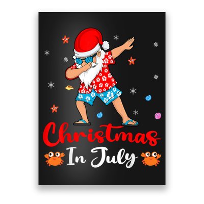 Dabbing Santa Hawaiian Xmas Summer Christmas In July Poster