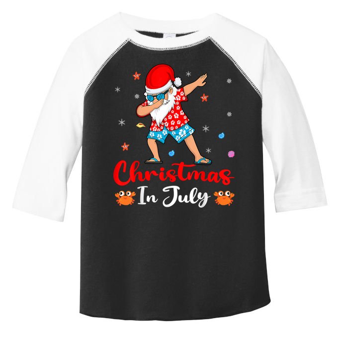 Dabbing Santa Hawaiian Xmas Summer Christmas In July Toddler Fine Jersey T-Shirt