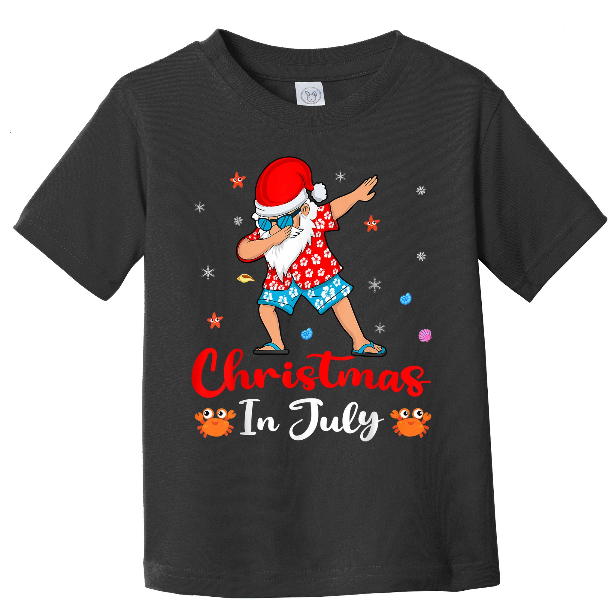 Dabbing Santa Hawaiian Xmas Summer Christmas In July Toddler T-Shirt