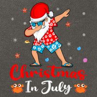 Dabbing Santa Hawaiian Xmas Summer Christmas In July Cotton Canvas Backpack